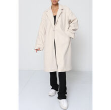 Manteau oversize mi-long avec des poches latérales pratiques