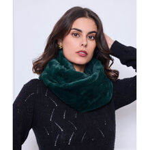 Snood croisé sur le devant en fausse fourrure - 3 pièces