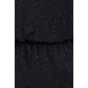 Robe de soirée courte noire avec paillettes brillants pour les fêtes