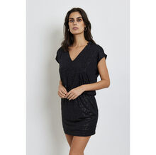 Robe de soirée courte noire avec paillettes brillants pour les fêtes