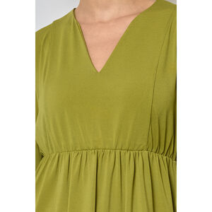 Robe babydoll coupe fluide à volants étagés avec des manches longues