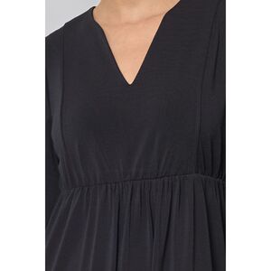 Robe babydoll coupe fluide à volants étagés avec des manches longues