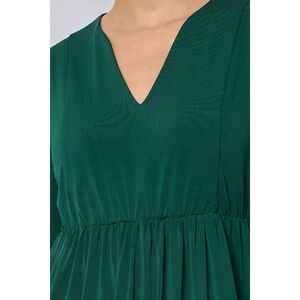 Robe babydoll coupe fluide à volants étagés avec des manches longues