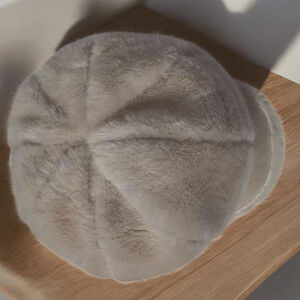 Casquette gavroche chaude en fausse fourrure avec visière - 3 pièces