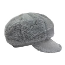 Casquette gavroche chaude en fausse fourrure avec visière - 12 pièces