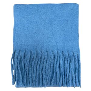 Écharpe Unie hivernale douce avec franges torsadées