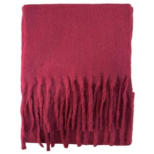 Écharpe Unie hivernale douce avec franges torsadées