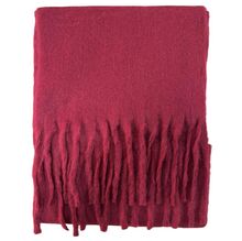 Écharpe Unie hivernale douce avec franges torsadées