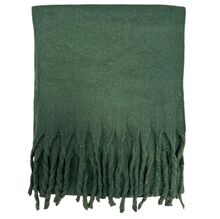 Écharpe Unie hivernale douce avec franges torsadées