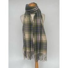 Écharpe plaid classique à carreaux emblématique avec franges épaisses et torsadées