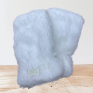 Mitaines en fausse fourrure à écusson "Fashion" décoratif sur le poignet - 12 paires