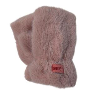 Mitaines en fausse fourrure à écusson "Fashion" décoratif sur le poignet - 12 paires