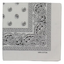 Bandana foulard 100% Coton qualité premium imprimé paisley couleur au choix