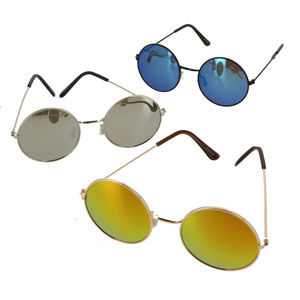 Grossiste de lunettes de soleil enfant ronde fine métal avec