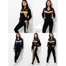 Ensemble Survêtement Motif En Patchwork Veste Jogging Vendu Par Lot De 12 Ensembles Ref Bf Set 838