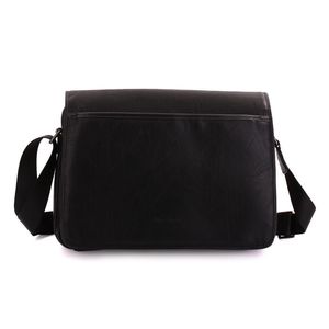 Sacoche en bandoulière de type besace à rabat noir