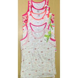 Débardeur pour fille en coton stretch au motif mélangé