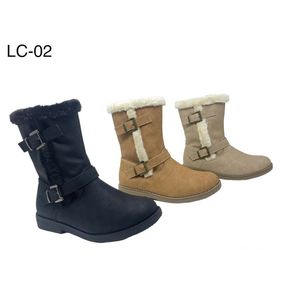 Bottine fourrée intérieur avec brides décoratives taille 36-41