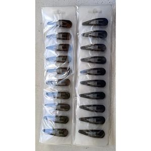 Barrette rectangulaire clic clac rehaussée de strass