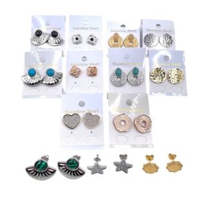 Boucles d'oreilles légères puces en acier inoxydable