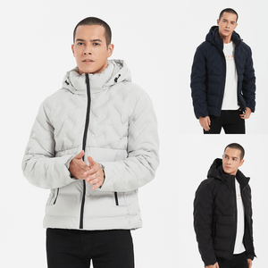 Doudoune zippée matelassée avec motifs différents