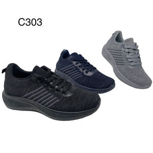 Baskets basses type running conçues en maille à lacets