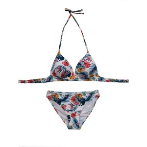 Maillot de bain 2 pièces dans un design en plantes tropical