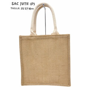 Grossiste de sac cabas en toile de jute format petit 25 x 27 x 10