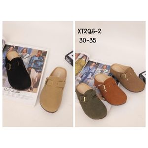 Grossiste de sabots mules en simili daim pour enfant avec bride à