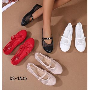 Grossiste de ballerines babies en maille aérée et bride avec