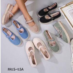 Grossiste de ballerines espadrilles à bride boucle sur plateforme