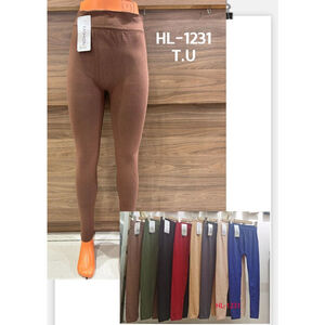 Legging de couleur unie avec taille haute en élastique