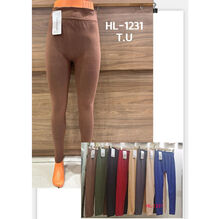 Legging de couleur unie avec taille haute en élastique