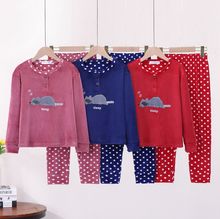 Ensembles de pyjama enfant à motif raton laveur endormi + pantalon à pois