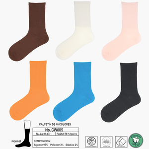 Chaussettes antibactériennes en coton sans couture anti-peluches