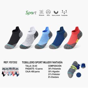 Chaussettes courtes de sport pour enfant/femme à motifs fantaisie