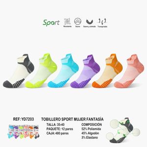 Chaussettes courtes de sport pour enfant/femme à motifs colorés