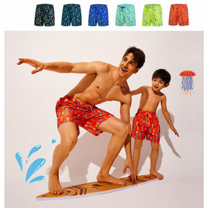 Short de plage homme avec imprimé méduses colorées