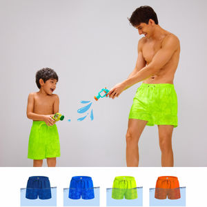 Short de plage garçon avec imprimé étoiles de mer réactif à l'eau