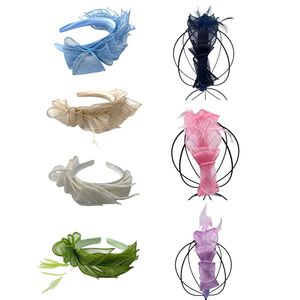 Bibi de cérémonie en 100% sisal monté sur un serre-tête