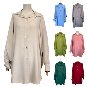 Chemise en tissu 100% polyester avec bouton sur la manche