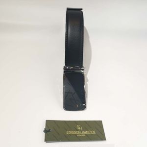 Ceinture 100 % cuir noir avec boucle automatique Edisson Harry’s London