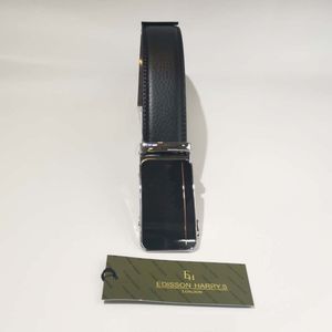 Ceinture automatique haut de gamme en cuir noir Edisson Harry’s London