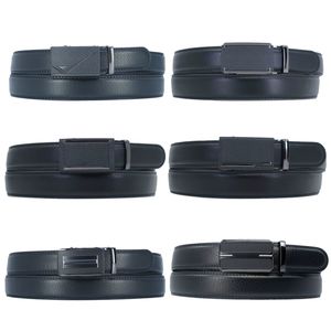 Ceinture boucle automatique en croûte de cuir de vachette 3 cm noir