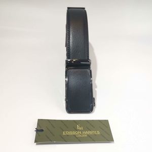 Ceinture automatique en cuir noir haut de gamme Edisson Harry’s London