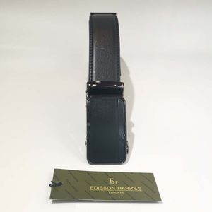 Ceinture automatique en cuir noir de la Marque Edisson Harry's London