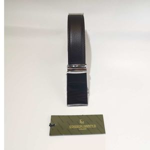 Ceinture automatique croûte de cuir bovin marron foncé Edisson Harry's London