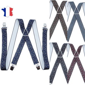 Bretelles élastiques ornées d'imprimé de petit cachemire