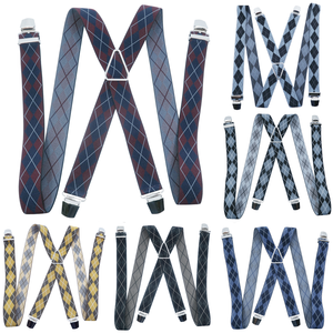 Bretelles élastiques à motif graphique en jacquard losange