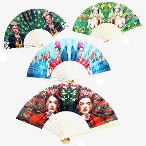 Éventails en bambou avec un imprimé Frida Kahlo